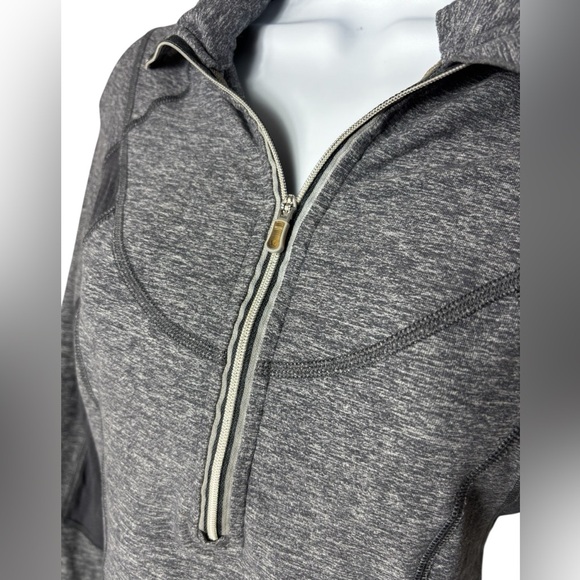 Lululemon Rulu Pace Setter Half Zip Pullover | Heathered Grey Size 4 - Picture 2 of 8